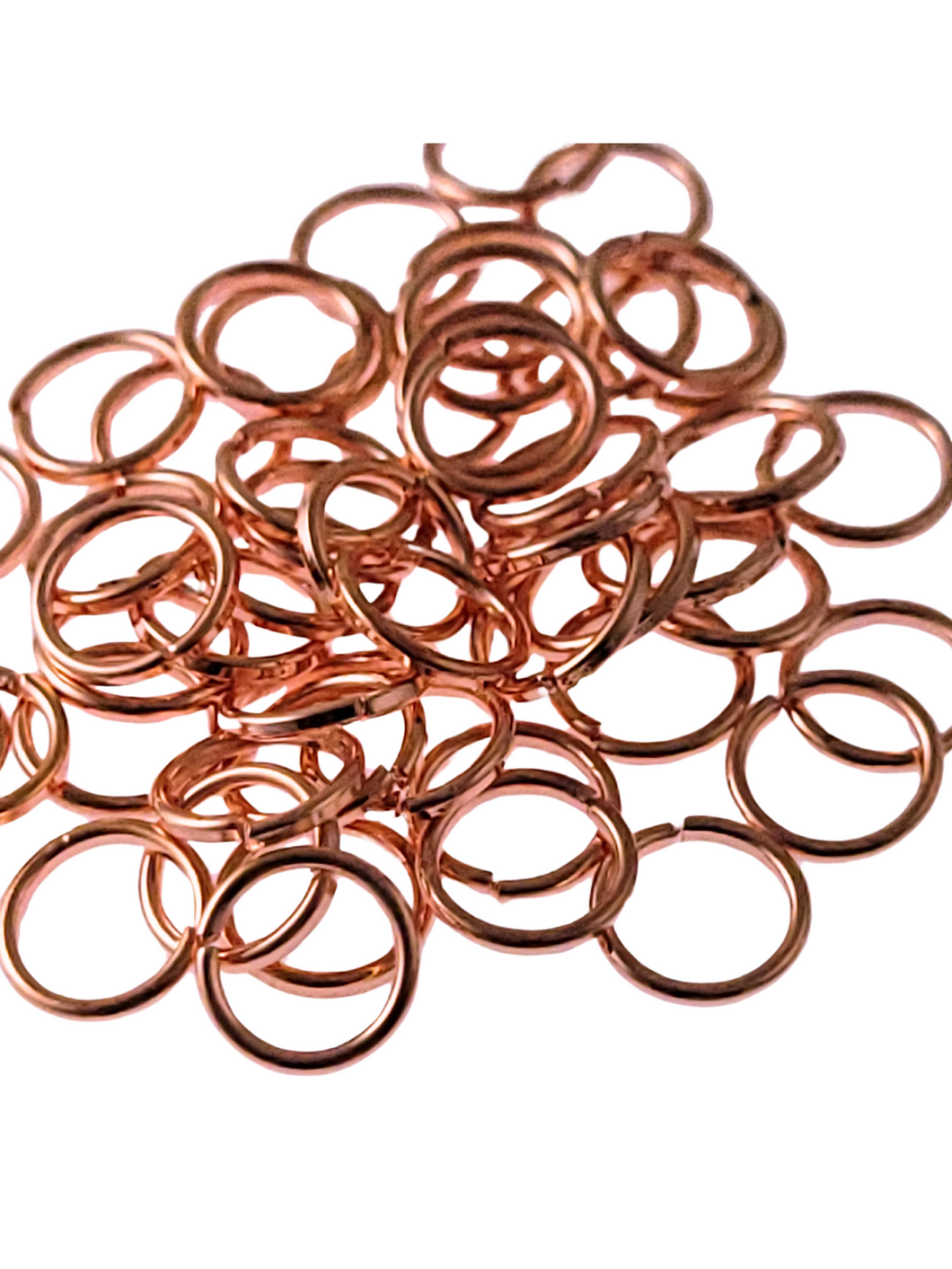 Rose Gold Plated Jump Rings 6mm OD Quantity:50