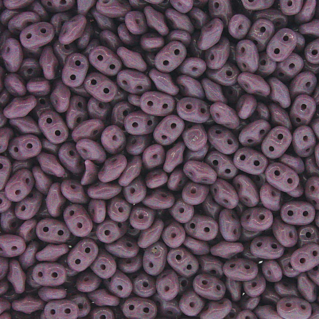 Czech Superduo Beads 2.5x5mm Violet Opaque Qty: 10g