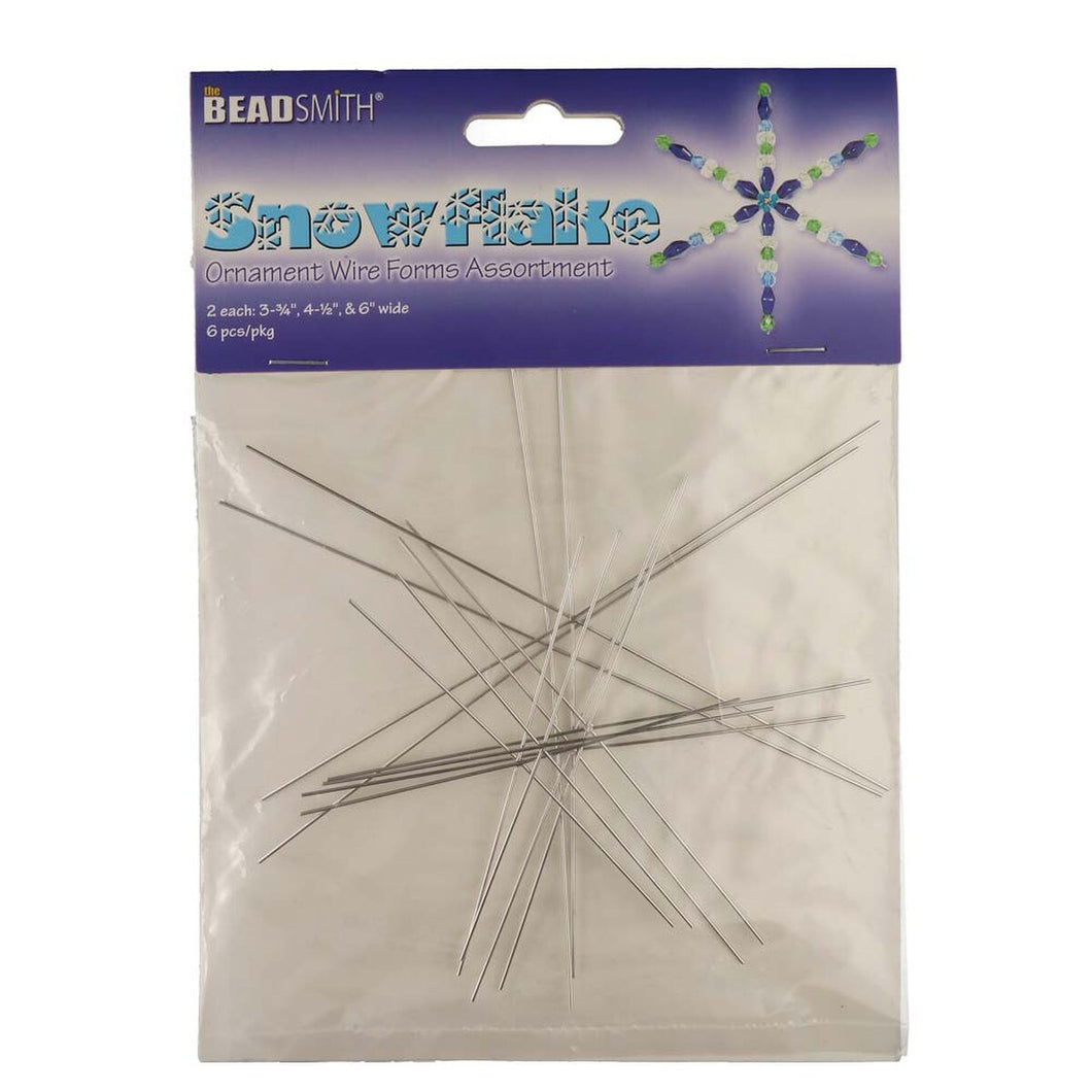 Wire Snowflake Frames Assorted by The BeadSmith Qty:6