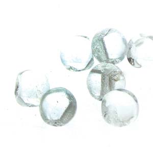 Czech Mini Mushroom Beads 5x6mm Crystal Qty:25 *D*