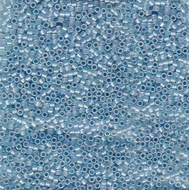 Miyuki Delica 11/0 1761 (DB) Crystal/Sky Blue Lined Opal AB Qty:5g Tube