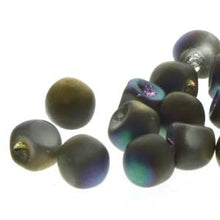 Load image into Gallery viewer, Czech Mini Mushroom Beads 5x6mm Glittery Matte Amber Qty:25 *D*
