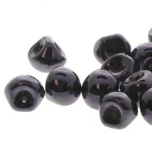 Load image into Gallery viewer, Czech Mini Mushroom Beads 5x6mm Jet Travertine Blue Qty:25 *D*
