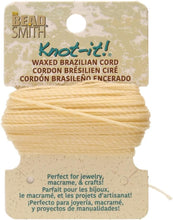 Load image into Gallery viewer, Knot It Waxed Poly Cord Cream Qty: 15 yards
