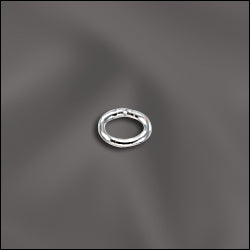 Silver Plated Jump Rings *Oval* Open 3x4mm OD Quantity: 50