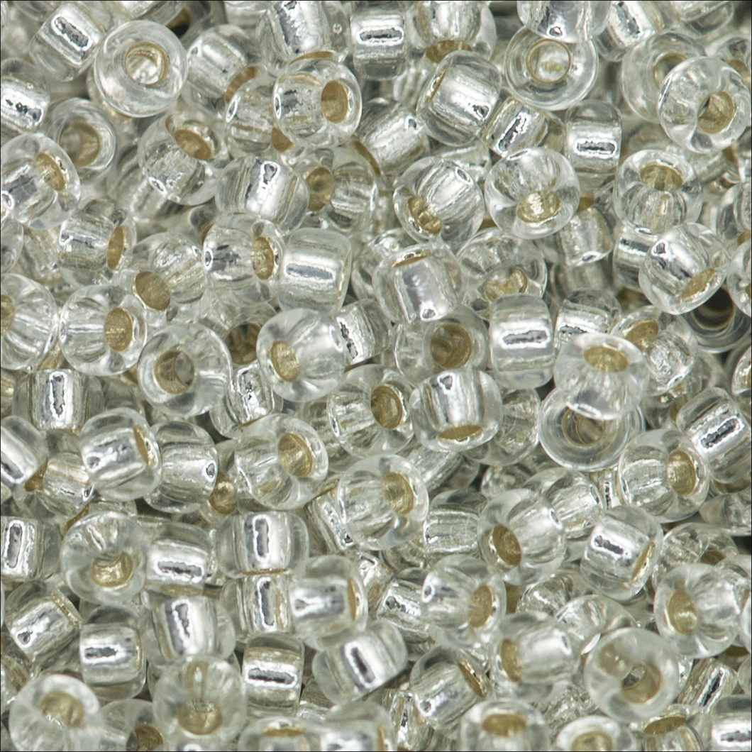 Miyuki Rocailles 15/0 0001 Crystal Transparent Silver Lined Qty:10g Tube