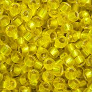 Miyuki Rocailles 11/0 0006 Yellow Transparent Silver Lined Qty:10g Tube