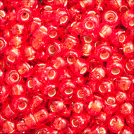 Miyuki Rocailles 11/0 0010 Flame Red Transparent Silver Lined Qty:10g Tube