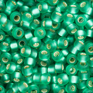 Miyuki Rocailles 15/0 0017F Emerald Silver Lined Matte Qty:10g Tube
