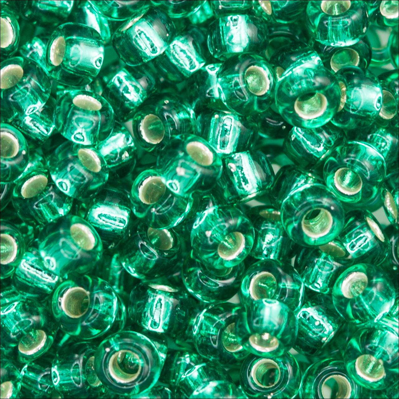 Miyuki Round Rocaille Seed Beads Size 11/0 24GM Silver Lined Emerald Green 11-17 - Foto 7