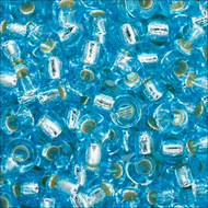 Miyuki Rocailles 11/0 0018 Aqua Silver Lined Qty:10g Tube