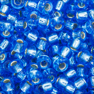 Miyuki Rocailles 11/0 0019 Sapphire Transparent Silver Lined Qty:10g Tube
