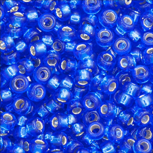 Miyuki Rocailles 15/0 0020 Cobalt Blue Transparent Silver Lined Qty:10g Tube