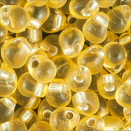 Miyuki Drops 0003 Gold Transparent Silver Lined