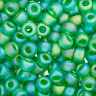 Miyuki Rocailles 11/0 0146FR Green Transparent Matte AB Qty:10g Tube