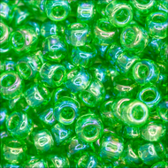 Miyuki Rocailles 11/0 0179L Light Green Transparent AB Qty:10g Tube