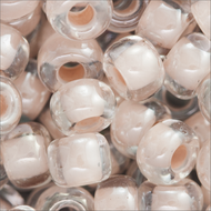Miyuki Rocailles 6/0 0215 Crystal/Blush Lined