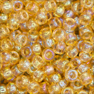 Miyuki Rocailles 11/0 0251 Light Topaz Transparent AB Qty:10g Tube