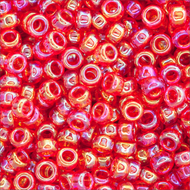 Miyuki Rocailles 15/0 0254 Red Transparent AB Qty:10g Tube
