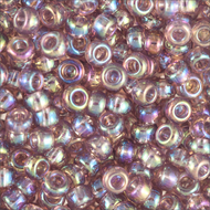 Miyuki Rocailles 11/0 0256 Smokey Amethyst Transparent AB Qty:10g Tube