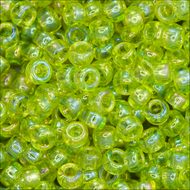 Miyuki Rocailles 11/0 0258 Chartreuse Transparent Qty:10g Tube