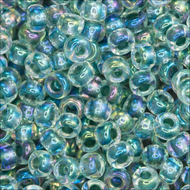 Miyuki Rocailles 11/0 0263 Crystal/Light Seafoam Color Lined AB Qty:10g Tube