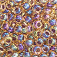 Miyuki Rocailles 11/0 0342 Light Topaz/Berry Color Lined AB Qty:10g Tube