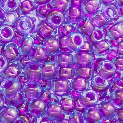 Miyuki Rocailles 11/0 0352 Aqua/Purple Color Lined Qty:10g Tube