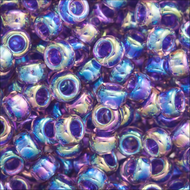 Miyuki Rocailles 11/0 0356 Amethyst/Fuchsia Color Lined AB Qty:10g Tube