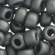 Miyuki Rocailles 6/0 0401F Black Opaque Matte