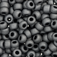 Miyuki Rocailles 11/0 0401F Black Opaque Matte Qty:10g Tube