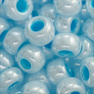 Miyuki Rocailles 6/0 0430 Aqua Lined White Pearl