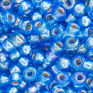 Miyuki Rocailles 11/0 1019 Sapphire Silver Lined AB Qty:10g Tube