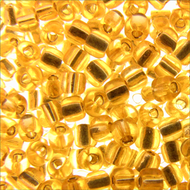 Miyuki Triangles 10/0 1102 Gold Transparent Silver Lined Qty:10g