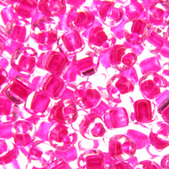 Miyuki Triangles 10/0 1110 Crystal/Fuchsia Color Lined Qty:10g