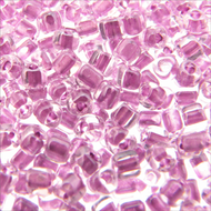 Miyuki Triangles 10/0 1114 Crystal/Lavender Color Lined Qty:10g