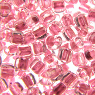 Miyuki Triangles 10/0 1132 Crystal/Rose Color Lined Qty:10g