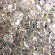 Miyuki Triangles 10/0 1151 Crystal Transparent AB Qty:10g