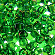 Miyuki Triangles 10/0 1154 Green Transparent AB Qty:10g