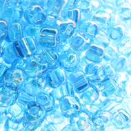 Miyuki Triangles 10/0 1155 Light Blue Transparent AB Qty:10g