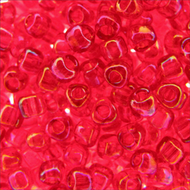 Miyuki Triangles 10/0 1158 Red Transparent Iris Qty:10g