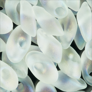 Miyuki Long Magatamas 4x7mm 0131FR Crystal Transparent Matte AB 