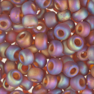 Miyuki Rocailles 8/0 0134FR Dark Topaz Transparent Matte AB 