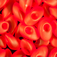 Miyuki Long Magatamas 4x7mm 0140F Red Orange Transparent Matte 