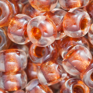 Miyuki Rocailles 6/0 1551 Crystal/Burnt Orange Color Lined