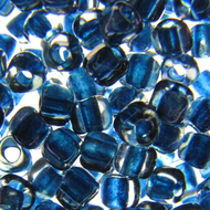 Miyuki Triangles 10/0 1831 Light Blue/Midnight Blue Color Lined Qty:10g