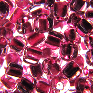 Miyuki Triangles 10/0 1834 Light Rose/Raspberry Color Lined Qty:10g