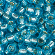 Miyuki Rocailles 8/0 0018 Aqua Silver Lined 