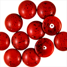 Load image into Gallery viewer, Cabochon Czech Glass Round 18mm Spotted Garnet Qty:1
