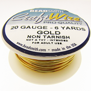 Craft Wire 20 Gauge Non-Tarnish Gold Qty:6 yds